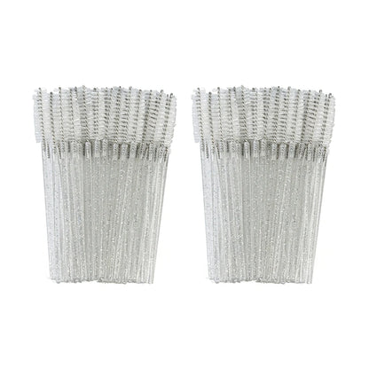 ANNAFRIS 50Pcs  Disposable Eyelash  Brush Soft Head Crystal Eyebrow Brush Lash Extension Brush  Mascara Wand Makeup Tool