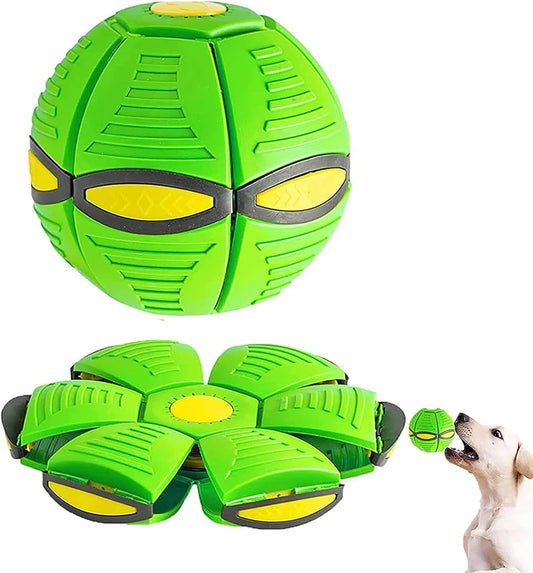 Indestructible Dog Toys Flying Saucer for Aggressive Chewers, Chew-Proof Outdoor Ball, Interactive Training Toy for All Dogs