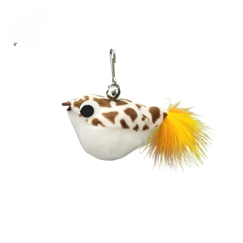 Interactive Cat Toy Handfree Cat Stick Playing Kitten Playing Teaser Wand Toy Suction Cup Bird/Feather Cat Wand Pet Supplies