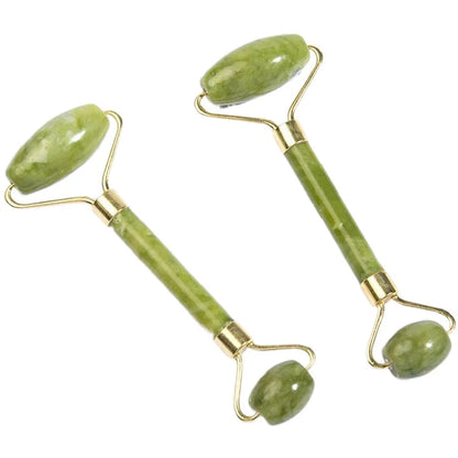 Jade Stone Face Roller Facial Massager Double Rollers