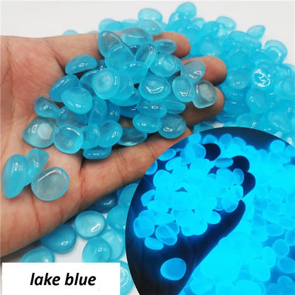 Luminous Stones Glow in The Dark Pebbles Glowing Stones Outdoor Walkways Home Garden Yard Decor Fish Tank Pebble Rocks